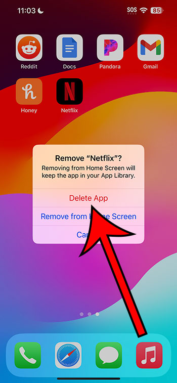 how to delete an app on an iPhone 14